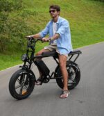 Hipatoo V8 Electric Bike Adults, Fat Tire E Bike with 750W Brushless Motor 48V 15Ah Removable Larger Battery, 20" x 4.0 Electric Mountain Bike